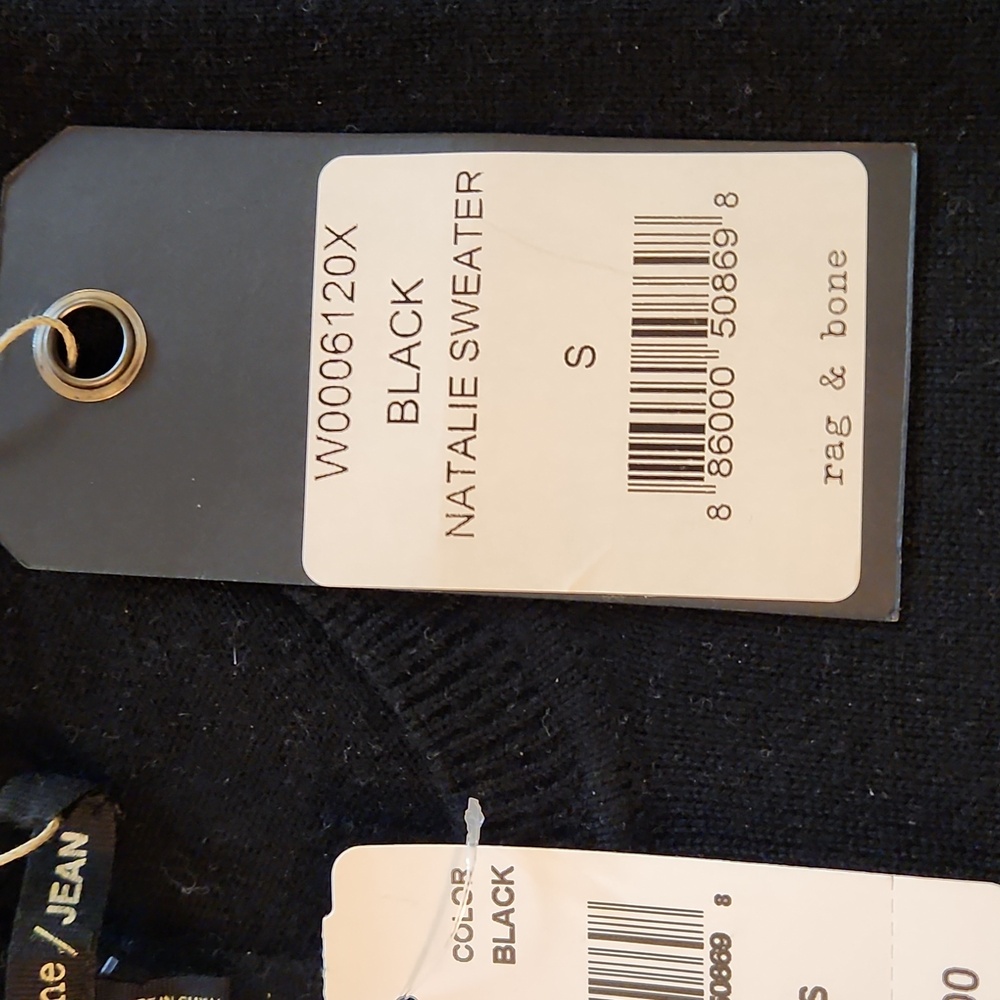 Rag & Bone Classic Black Natalie Sweater Sz S - Picture 2 of 5